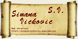 Simana Vicković vizit kartica